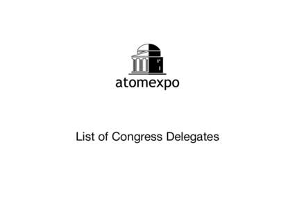 List of Congress Delegates  № 1 2 3