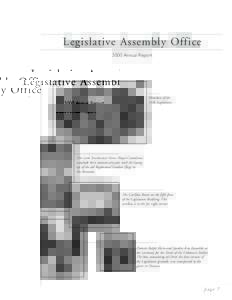 Legislative Assembly Office 2000 Annual Report Members of the 24th Legislature.