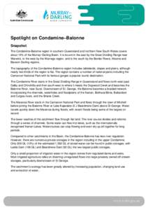 Spotlight on Condamine-Balonne