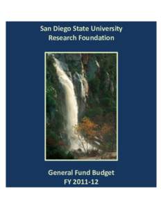 San Diego State University Research Foundation General Fund Budget FY