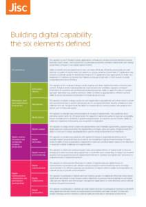 Building digital capability: the six elements defined The capacity to use ICT-based devices, applications, software and services via their interfaces (mouse, keyboard, touch screen, voice control etc); to use basic produ