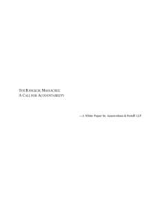 THE BANGKOK MASSACRES: A CALL FOR ACCOUNTABILITY ―A White Paper by Amsterdam & Peroff LLP  EXECUTIVE SUMMARY