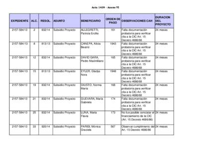 ActaAnexo VI  EXPEDIENTE ALC. RESOL. ASUNTO