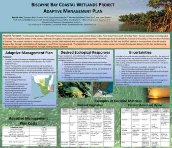 Aquatic ecology / Habitat / Wetland / Adaptive management / Biscayne National Park