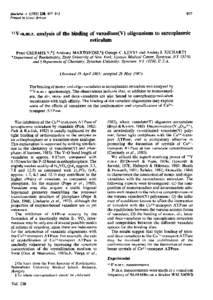 807  Biochem. J[removed], [removed]Printed in Great Britain  51V-n.m.r. analysis of the binding of vanadium(V) oligoanions to sarcoplasmic