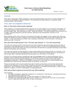 Total Cost of Ownership Modeling for Electronics