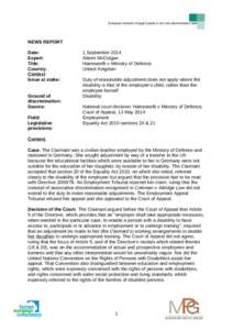 Coleman v Attridge Law / Employment Tribunal / Disability Discrimination Act / United Kingdom employment equality law / Law / Case law / United Kingdom