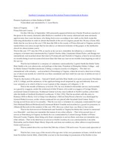 Southern Campaign American Revolution Pension Statements & Rosters Pension Application of John Baldwin W1800 Transcribed and annotated by C. Leon Harris State of Virginia } SS Prince Edward County }