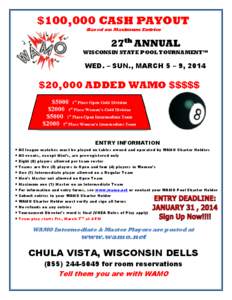 Wisconsin / Wisconsin Dells /  Wisconsin / Wisconsin Dells / Geography of the United States / Valley National 8-Ball League Association / WAMO / WAOB-FM