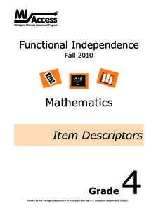 TM  Functional Independence Fall[removed]Mathematics