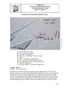 Update #16 UNCLOS Continental Shelf Project Ward Hunt Island Ice Camp April 7th to April 11th  photo courtesy Uni Bull