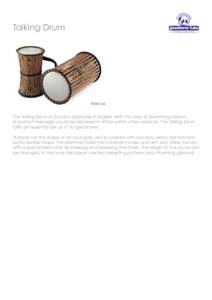 Talking Drum  THE WORLD MUSIC STORE TMTD100