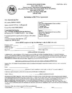 GSD/PD (Rev[removed]RETURN INVITATION TO BID: State of New Mexico General Services Department, Purchasing Division (Hand Deliver Only[removed]S. Saint Francis Drive, Room[removed])