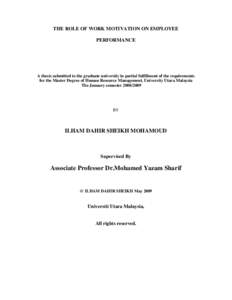 Behavior / Cognition / Experimental psychology / Human behavior / Motivation / Thesis / Job satisfaction / Education / Organizational behavior / Knowledge