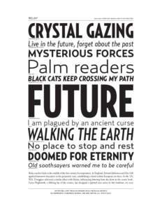 RELAY  AVAILABLE FROM FONT BUREAU AND ITS DISTRIBUTORS CRYSTAL GAZING COMPRESSED BLACK