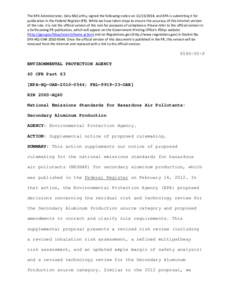 Notice of proposed rulemaking / Rulemaking / Office of Enforcement and Compliance Assurance / Politics of the United States / Federal Register / Law / United States administrative law / United States Environmental Protection Agency / Government