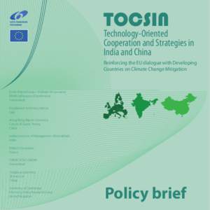 United Nations Framework Convention on Climate Change / Carbon finance / Environmental economics / Earth / Clean Development Mechanism / Climate change mitigation / Kyoto Protocol / TOCSIN project / Economics of global warming / Climate change policy / Environment / Climate change