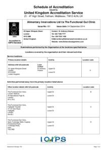 Schedule of Accreditation issued by United Kingdom Accreditation Service[removed]High Street, Feltham, Middlesex, TW13 4UN, UK