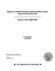 Report on State Implementation of the Gun-Free Schools Act