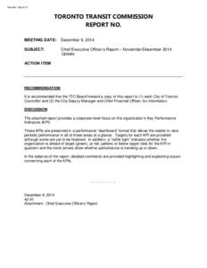 Revised: March/13  TORONTO TRANSIT COMMISSION REPORT NO. MEETING DATE: