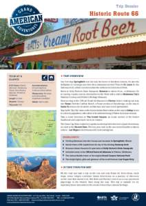 Trip Dossier  Historic Route 66 Tour At a glance: