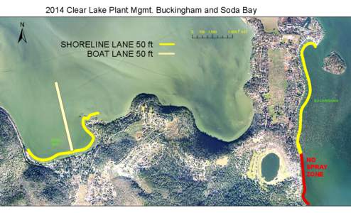 2014 Clear Lake Plant Mgmt. Buckingham and Soda Bay  ± 0