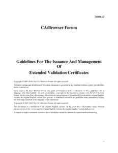 Version 1.3  CA/Browser Forum Guidelines For The Issuance And Management Of