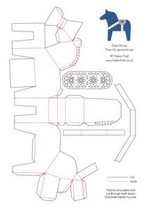 Dala Horse Free for personal use © Helen Friel www.helenfriel.co.uk  Cut