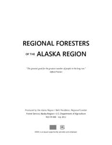 Regional Foresters of the Alaska Region[removed]