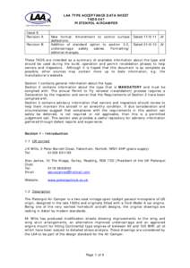 LAA TYPE ACCEPTANCE DATA SHEET TADS 047 PIETENPOL AIRCAMPER