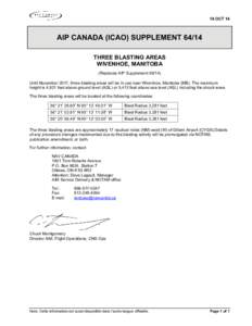 AIP Canada (ICAO) Supplements