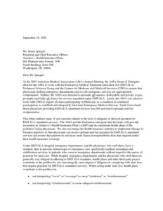 Emergency Medical Treatment and Active Labor Act / Healthcare law / American Medical Association / Emergency medicine / Osteopathic medicine in the United States / Congress of Neurological Surgeons / American Association of Neurological Surgeons / Health insurance / Family medicine / Medicine / Health / Medical specialties