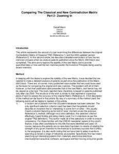 Comparing The Classical and New Contradiction Matrix Part 2 - Zooming In