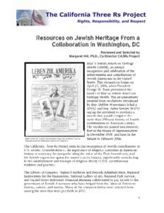 Resources on Jewish Heritage - California 3Rs Project