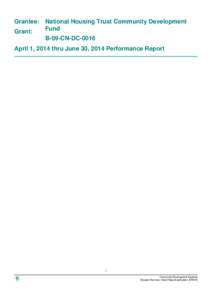 Grantee: Grant: National Housing Trust Community Development Fund B-09-CN-DC-0016