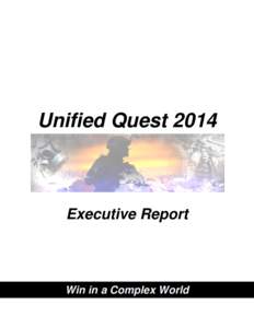 Unified QuestExecutive Report Win in a Complex World