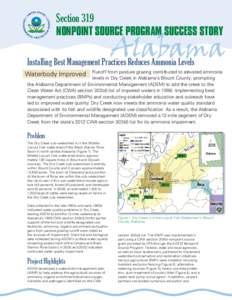 Alabama Dry Creek, Section 319 Success Story