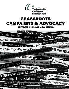 GRASSROOTS CAMPAIGNS & ADVOCACY Thinking  SECTION 7: USING NEW MEDIA