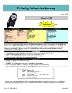 Technology Information Summary: ChemPro 100