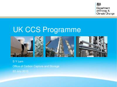 UK CCS Programme  S Y Lam Office of Carbon Capture and Storage 22 July 2013