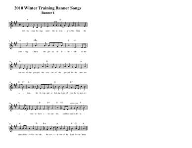 Winter Traniing 2010 Banner Song #1