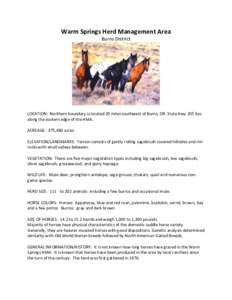 Warm Springs Herd Management Area description