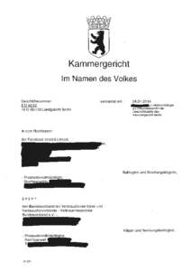 Kammergericht Im Namen des Volkes Geschäftsnummer: 5 u[removed]10 Landgericht Berlin