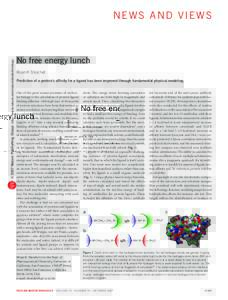 © 2007 Nature Publishing Group http://www.nature.com/naturebiotechnology  NEWS AND VIEWS No free energy lunch Brian K Shoichet