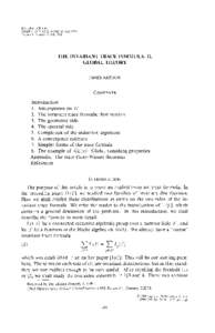 JOURNAL O F THE AMERICAN MATHEMATICAL SOCIETY Volume I . Number 3. July 1988 THE INVARIANT TRACE FORMULA. 11. GLOBAL THEORY