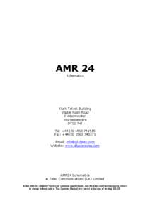 AMR 24 Schematics Klark Teknik Building Walter Nash Road Kidderminster