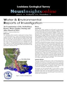 www.lgs.lsu.edu • NewsInsightsonline  Louisiana Geological Survey NewsInsightsonline 2011