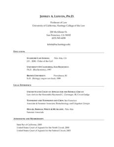 Microsoft Word - Lefstin CV[removed]doc