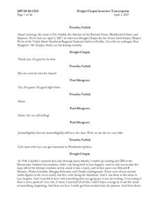 Microsoft Word - Chapin, Dwight Transcript.doc