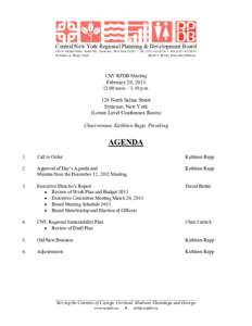 Central New York Regional Planning & Development Board  126 N. Salina Street, Suite 200, Syracuse, New York 13202 • Tel[removed] • Fax[removed]Kathleen A. Rapp, Chair David V. Bottar, Executive Director